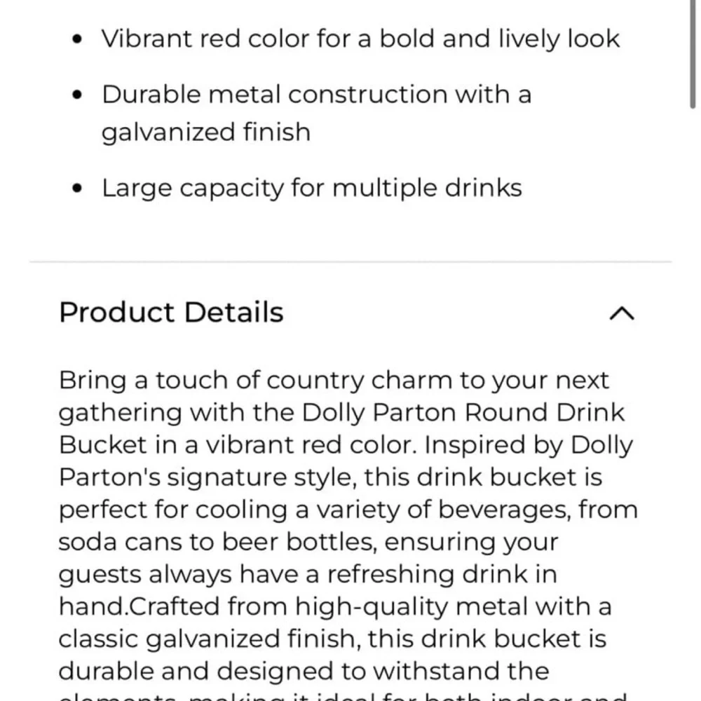 Dolly Parton limited edition Drink bucket